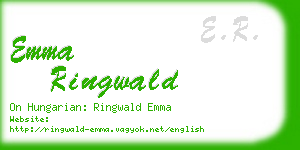 emma ringwald business card